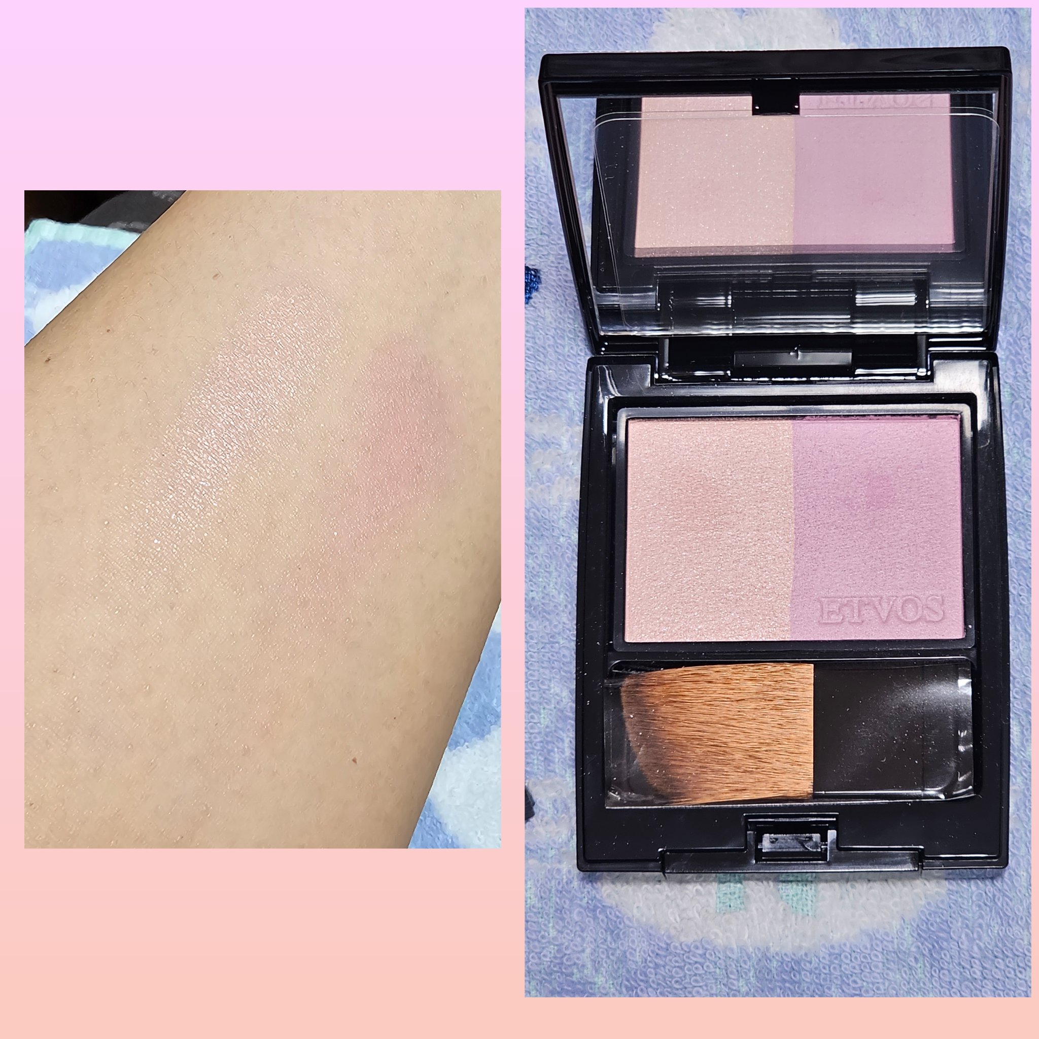 ミネラルプレストチーク シアーライラック/エトヴォス/パウダーチークを使ったクチコミ（1枚目）