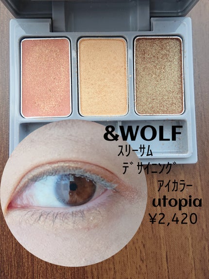 スリーサムデザイニングアイカラー/& WOLF/アイシャドウパレットを使ったクチコミ(1枚目)