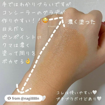 ダブルエンドコンシーラーブラシ/ロージーローザ/メイクブラシを使ったクチコミ(3枚目)