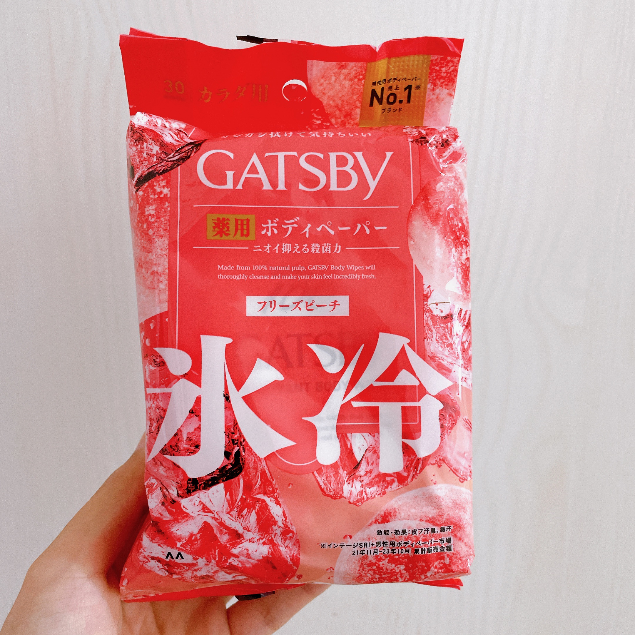 アイスデオドラント ボディペーパーN フリーズピーチ/ギャツビー/ボディシートを使ったクチコミ（3枚目）