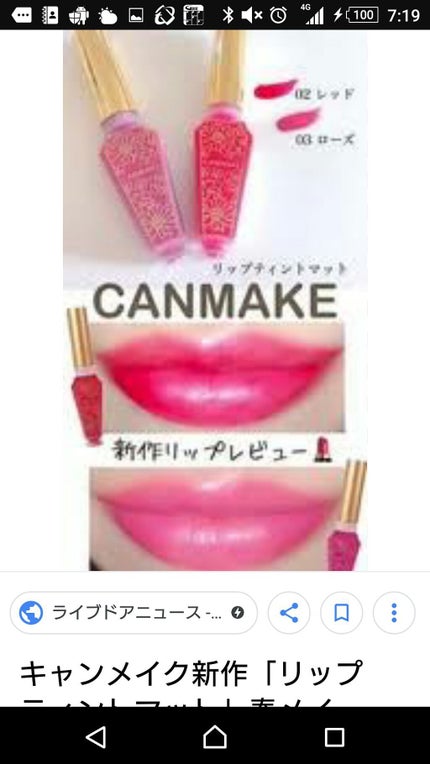 リップティントマット/キャンメイク/リップグロスを使ったクチコミ(2枚目)