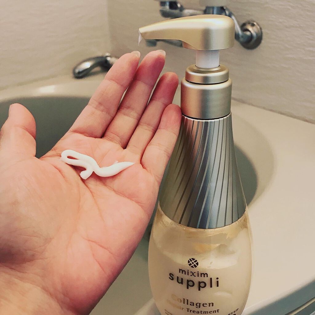 ビタミン リペアシャンプー／コラーゲン リペアヘアトリートメント トリートメント本体440g/mixim suppli/市販シャンプーを使ったクチコミ（2枚目）