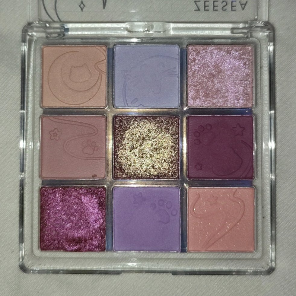 クォーツ 9色アイシャドウパレット(ドリームランドアイシャドウ) J14 タロイモクリーム/ZEESEA/アイシャドウパレットを使ったクチコミ（3枚目）