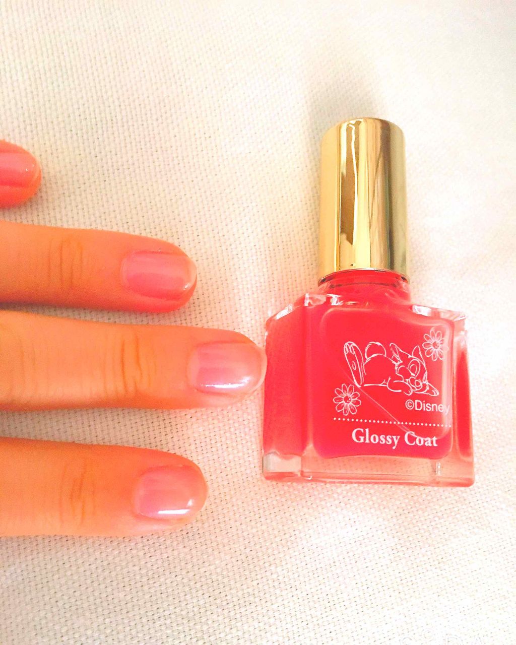 グロッシーコート コーラルコート【旧】/スキューズミー/オールインワンネイルを使ったクチコミ（2枚目）