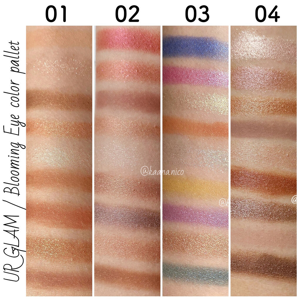 UR GLAM　BLOOMING EYE COLOR PALETTE/U R GLAM/アイシャドウパレットを使ったクチコミ（2枚目）