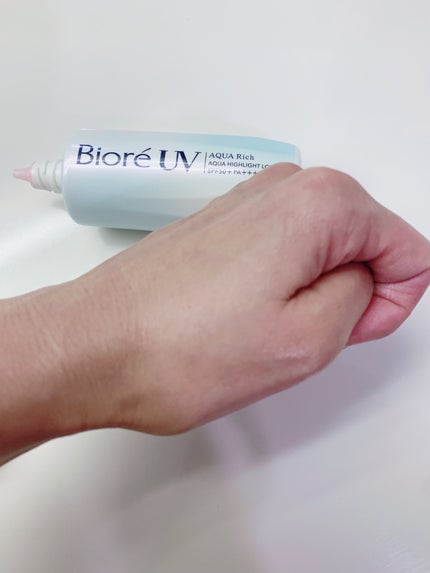 ビオレUV アクアリッチ アクアハイライトローション(水層ハイライトUV)/ビオレ/日焼け止めローションを使ったクチコミ(5枚目)