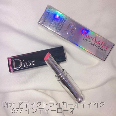 ディオール アディクト ラッカー スティック 677 インディー ローズ/Dior/口紅を使ったクチコミ（2枚目）