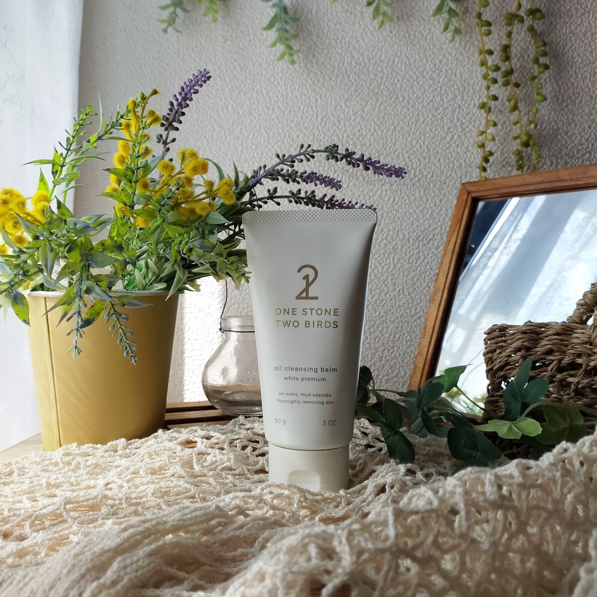 オイルクレンジングバーム ホワイトプレミアム/ONE STONE TWO BIRDS/クレンジングバームを使ったクチコミ(1枚目)