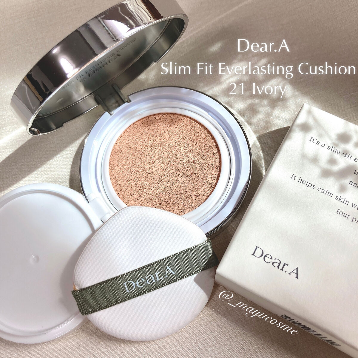 スリムフィット エバーラスティング クッション 21 アイボリー/Dear.A/クッションファンデーションを使ったクチコミ（1枚目）
