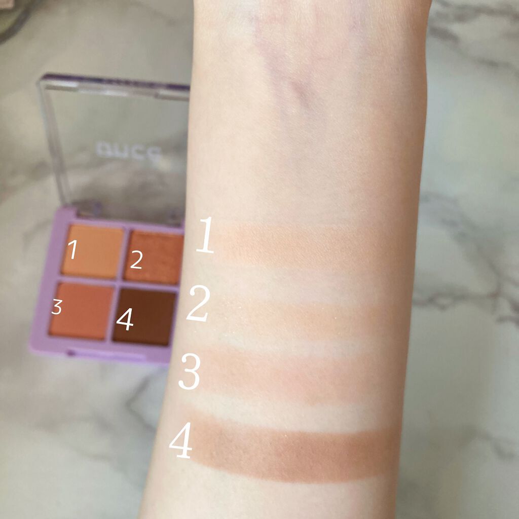 タイダイ クワッド アイシャドウ/unce/アイシャドウパレットを使ったクチコミ(2枚目)