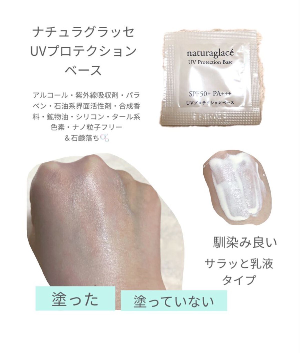 UVプロテクションベースN/ナチュラグラッセ/日焼け止めローションを使ったクチコミ(1枚目)