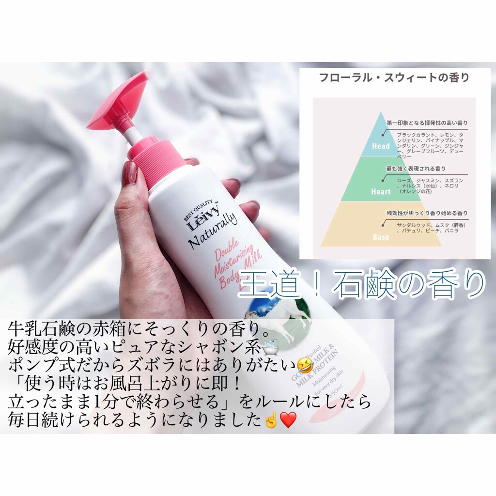 レイヴィー ボディローション ゴートミルク ポンプタイプ/Leivy/ボディローションを使ったクチコミ(3枚目)
