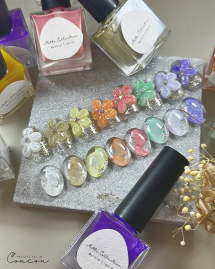 #マグネットネイル,#インクネイル,#パステルインクネイルのネイルデザイン