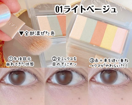 パステルヴェールコンシーラー/キャンメイク/パレットコンシーラーを使ったクチコミ(4枚目)