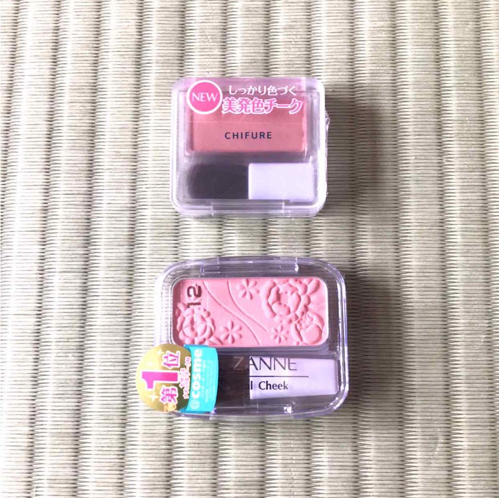 チーク カラー(ブラシ付)/ちふれ/パウダーチークを使ったクチコミ（1枚目）