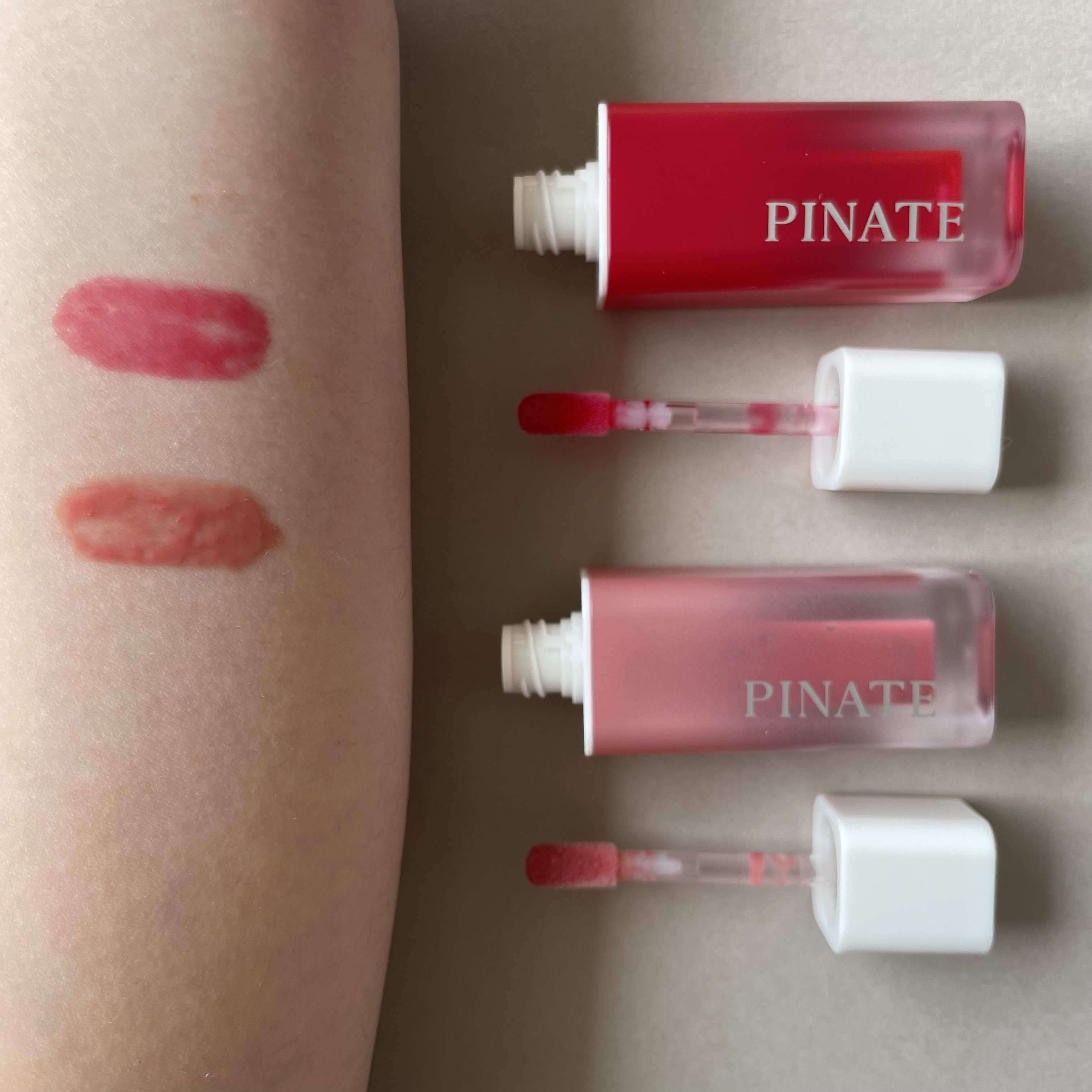 ナチュラルブルームリップオイルセラム 3色セット/PINATE/リップグロスを使ったクチコミ（1枚目）