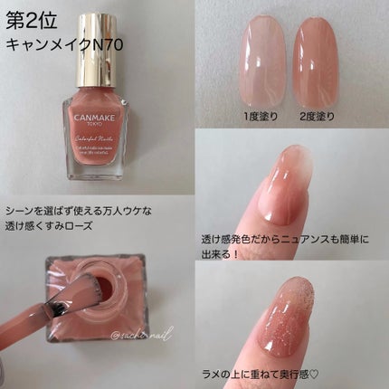 カラフルネイルズ/キャンメイク/マニキュアを使ったクチコミ(5枚目)