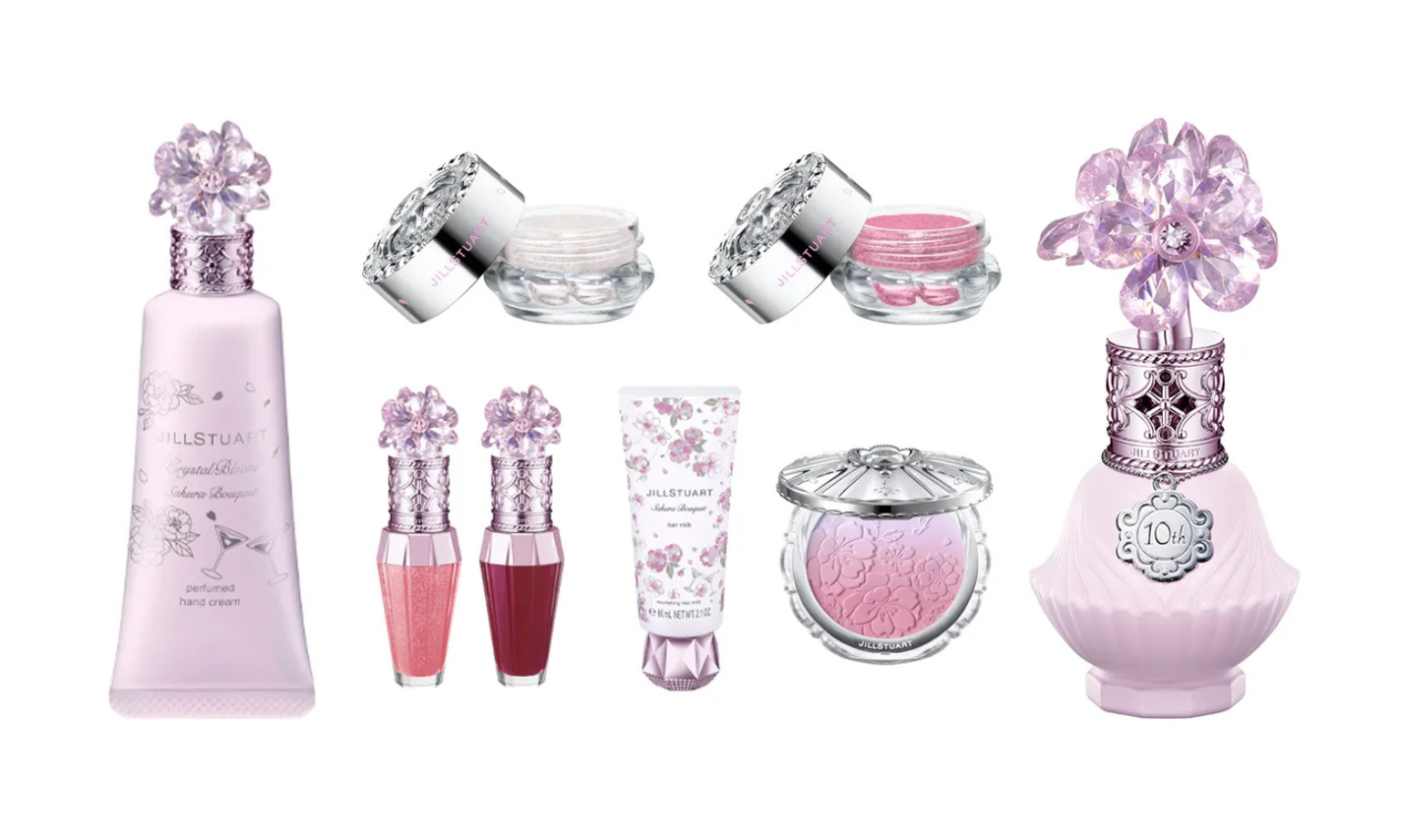 【春コスメ2025】JILLSTUART beautyから夜桜をテーマにした限定コレクション“クリスタル ブルーム サクラ ブーケ”が登場!のサムネイル