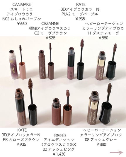 3DアイブロウカラーN/KATE/眉マスカラを使ったクチコミ(3枚目)