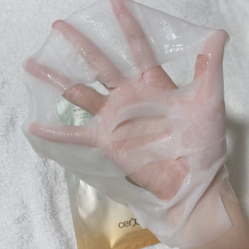 ディープモイスチャー マスク　(ケアクリーム付き)/cerXcer/シートマスク・パックを使ったクチコミ（2枚目）