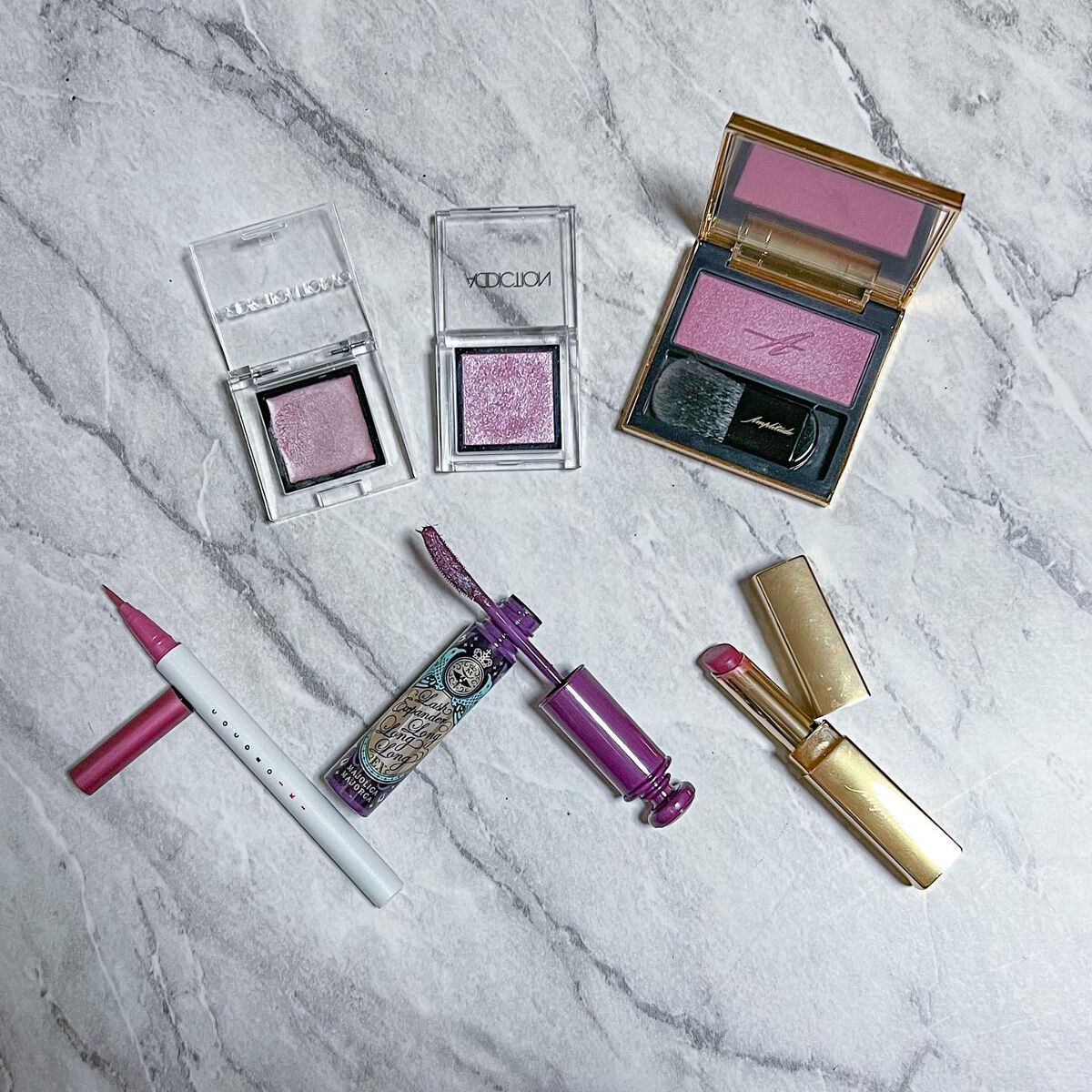 ろく on LIPS 「アメジストみたいなカラーのメイク✨#addiction#coc..」(2枚目)