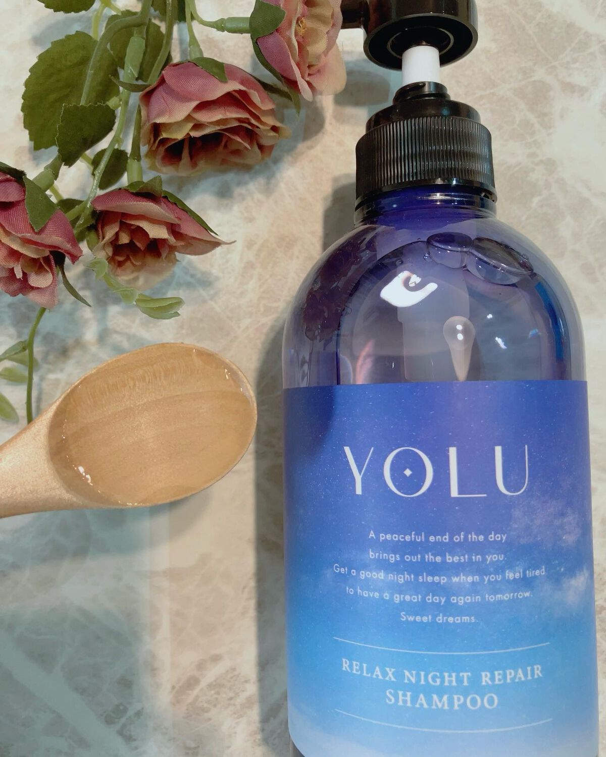 リラックスナイトリペア シャンプー/トリートメント/YOLU/市販シャンプーを使ったクチコミ(2枚目)