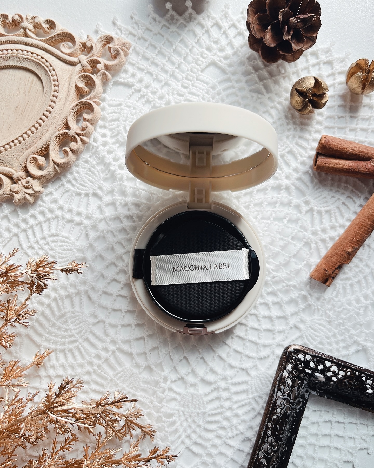 マットエステヴェール　クッション 03 ライトベージュ/Macchia Label/クッションファンデーションを使ったクチコミ（1枚目）