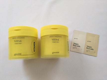 グリーンタンジェリン ビタCダークスポットケアパッド/goodal/トナーパッドを使ったクチコミ(1枚目)