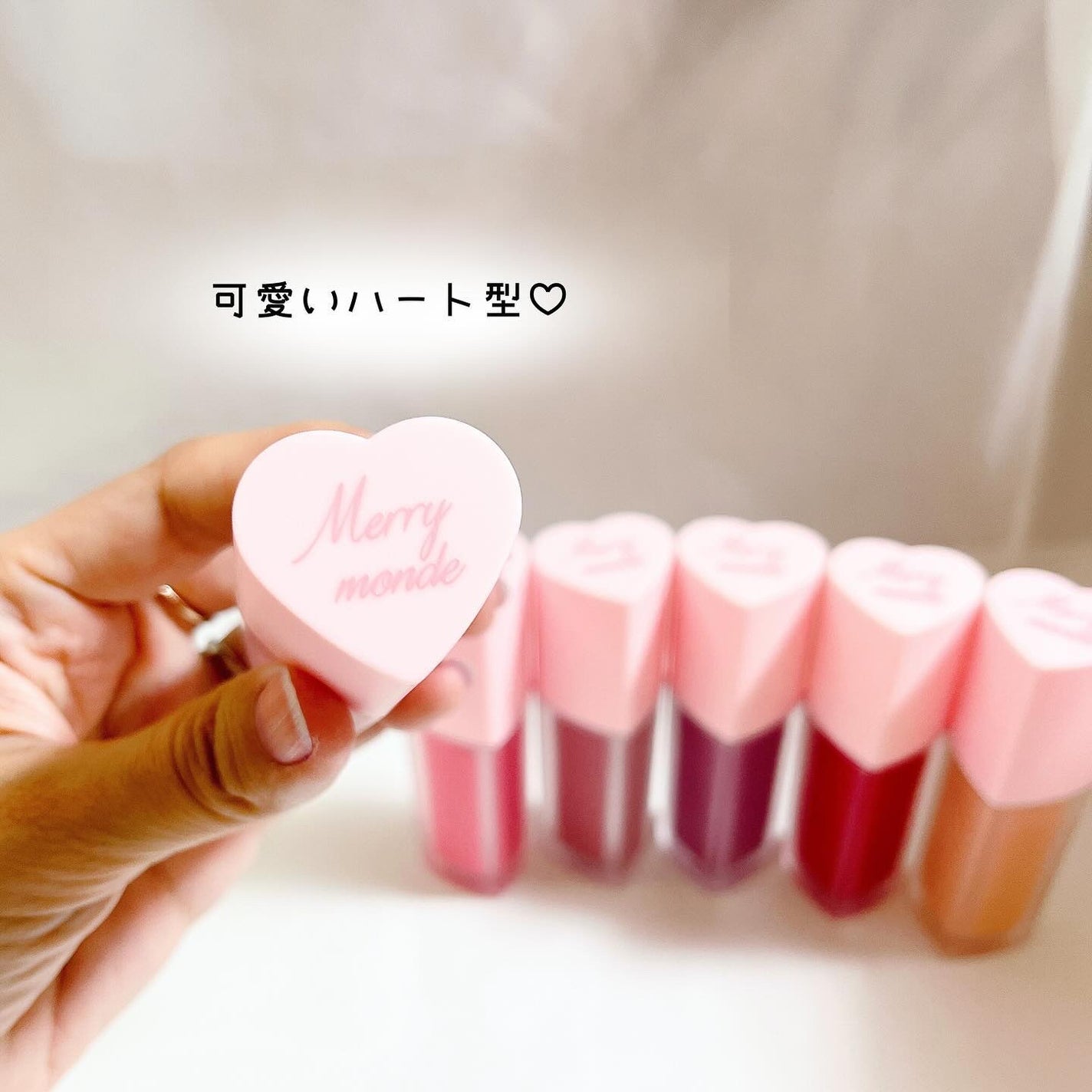 ミルクハートティントリップアンドチーク/Merrymonde/リップティントを使ったクチコミ(3枚目)