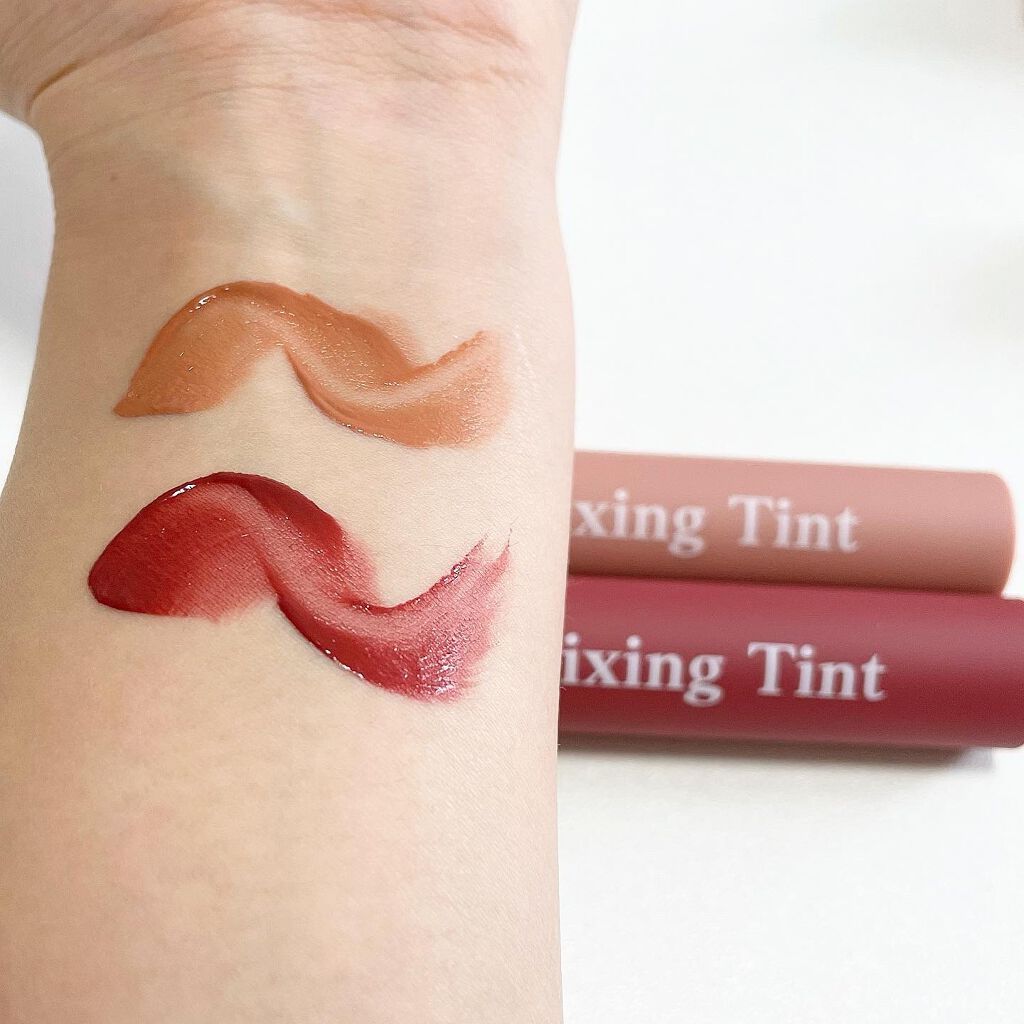 フィクシングティント ソフトウォルナット（新パッケージ）/ETUDE/リップティントを使ったクチコミ（2枚目）