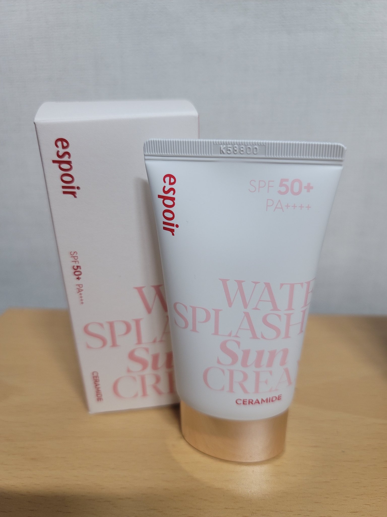 ウォータースプラッシュサンクリーム セラミド 60ml/espoir/日焼け止めクリームを使ったクチコミ（1枚目）