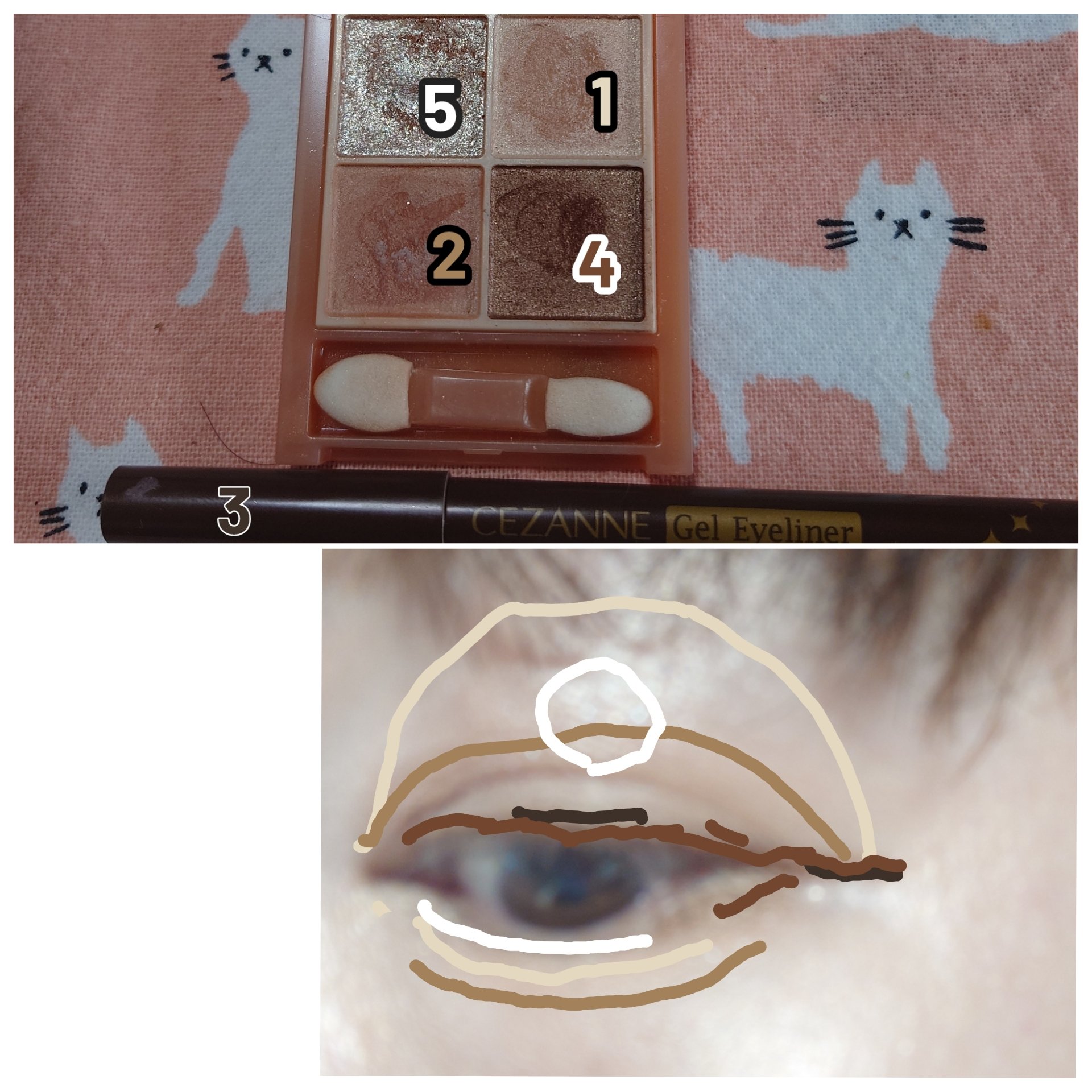 ジェルアイライナー/CEZANNE/ジェルアイライナーを使ったクチコミ（2枚目）