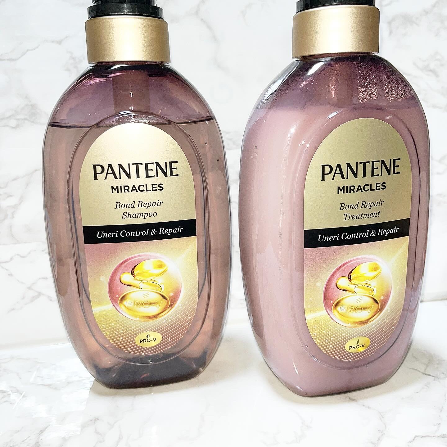 ミラクルズ うねりコントロール&リペア ボンドリペア シャンプー/トリートメント/パンテーン/市販シャンプーを使ったクチコミ（1枚目）