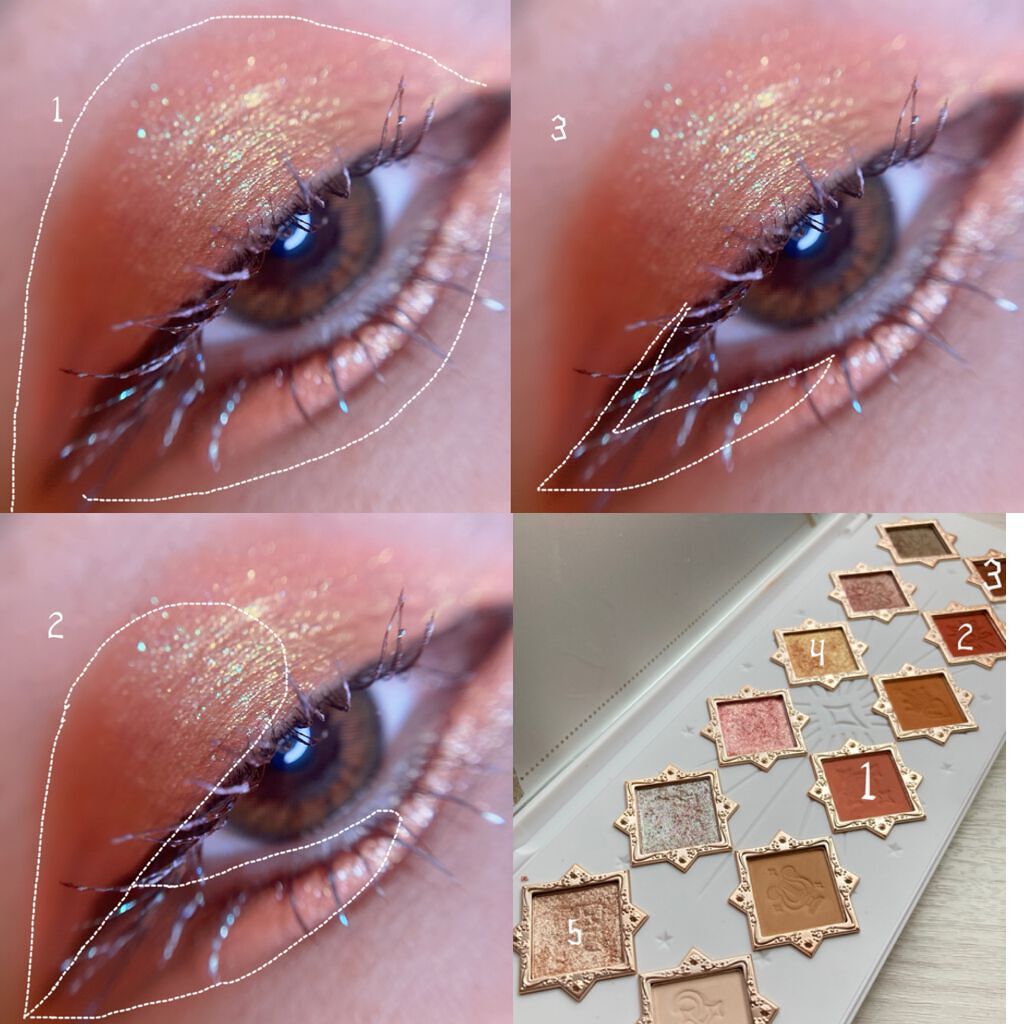 リトルエンジェル12色アイシャドウパレット/FlowerKnows/アイシャドウパレットを使ったクチコミ（2枚目）