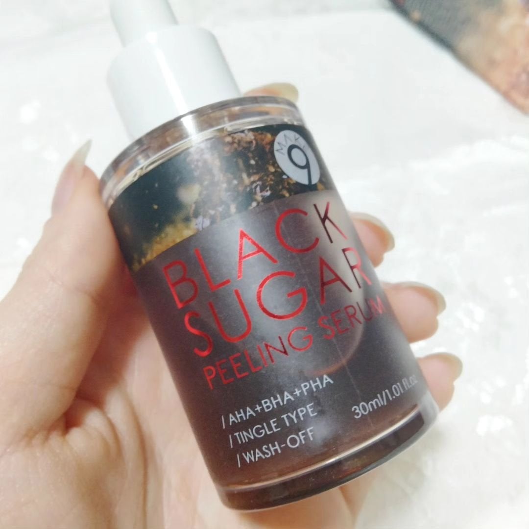 ブラックシュガーピーリングセラム/MAKE9/美容液を使ったクチコミ(5枚目)