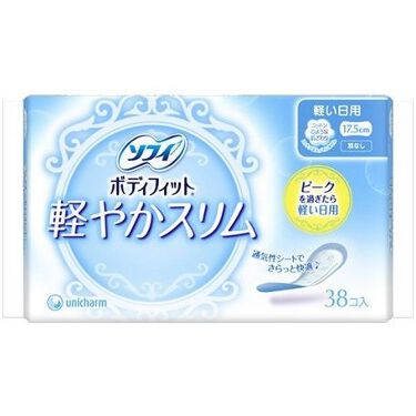 ソフィ ボディフィット 軽やかスリム 羽なし17.5cm 38コ入