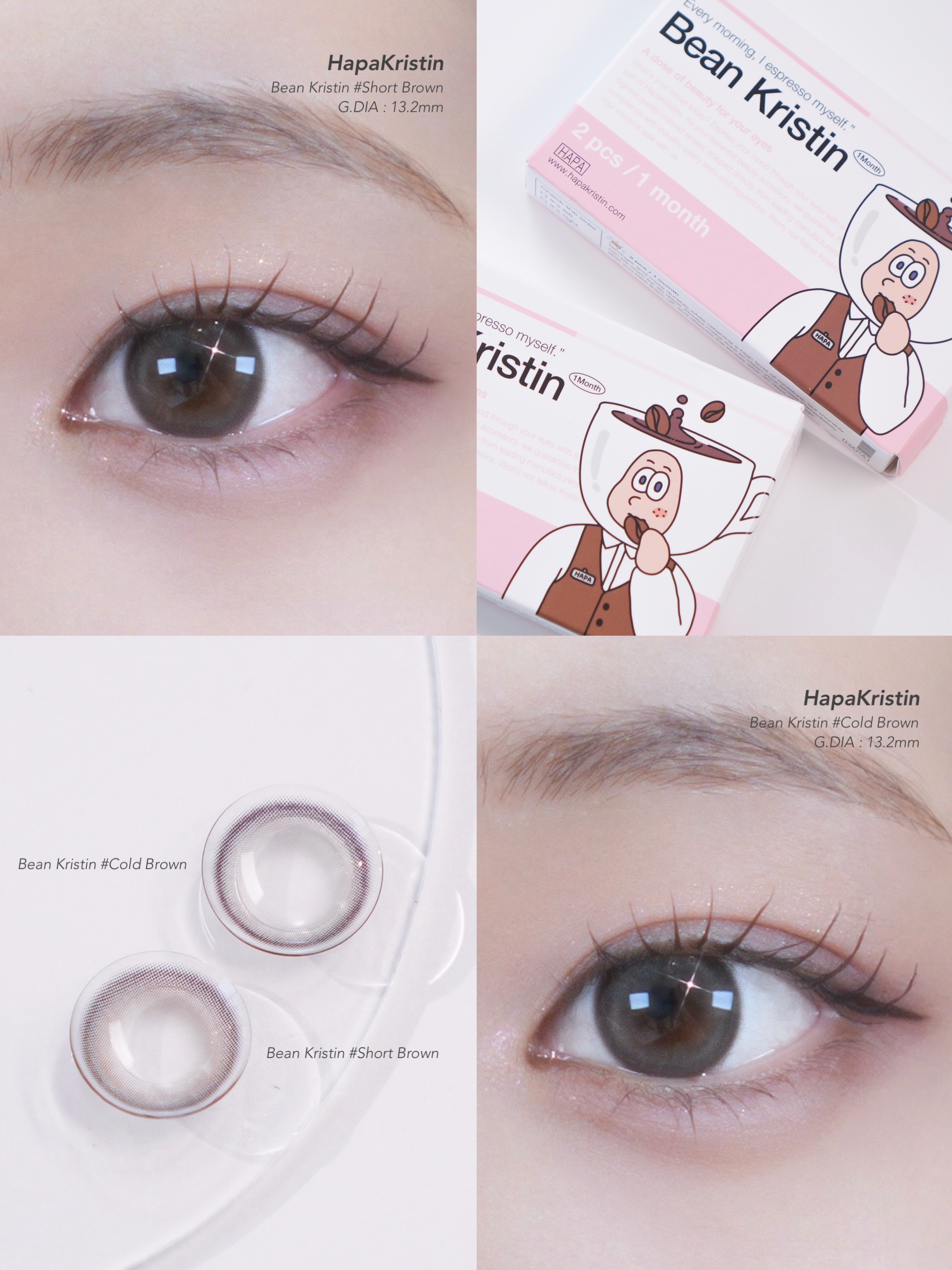Bean Kristin 1month/Hapa kristin/１ヶ月（１MONTH）カラコンを使ったクチコミ（1枚目）
