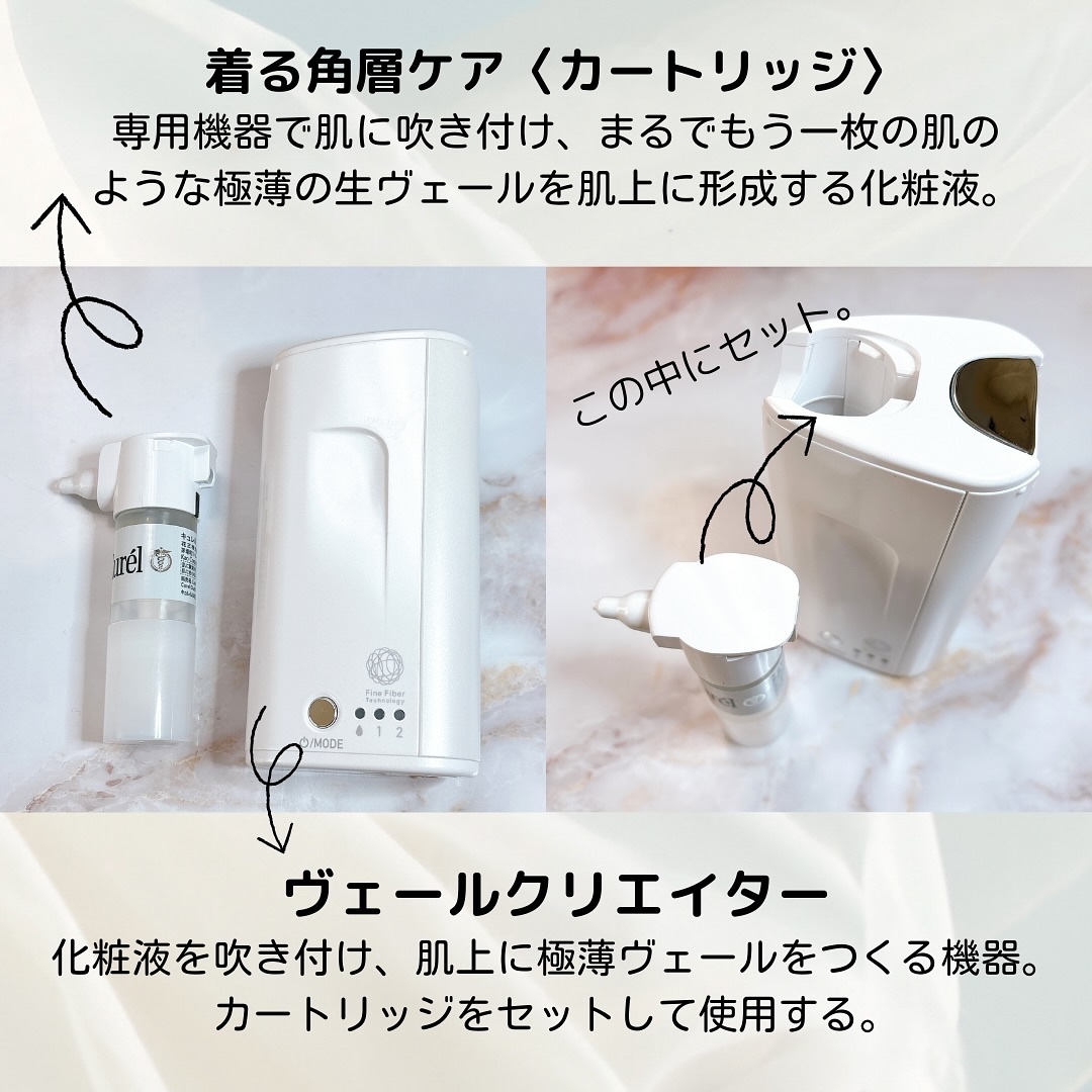 ヴェールクリエイター 着る角層ケア＜カートリッジ＞/キュレル/その他スキンケアを使ったクチコミ（3枚目）