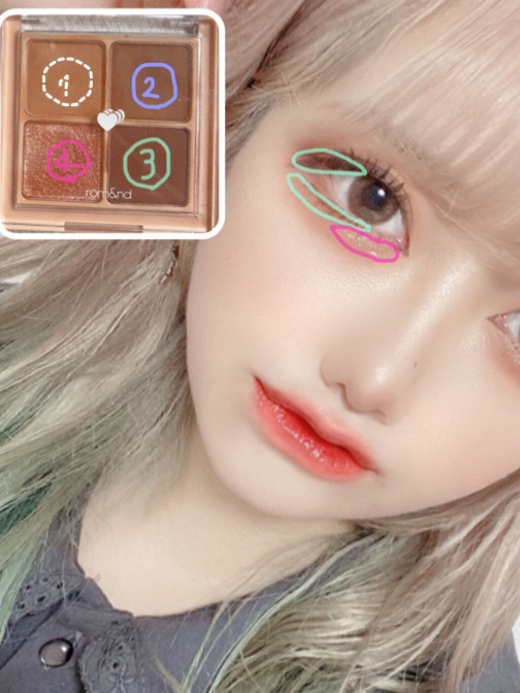 ジューシーラスティングティント/rom&nd/リップティントを使ったクチコミ（3枚目）