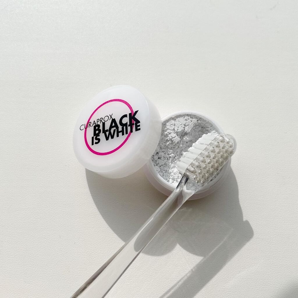 ブラックイズホワイト粉歯磨き /CURAPROX/歯磨き粉を使ったクチコミ（3枚目）