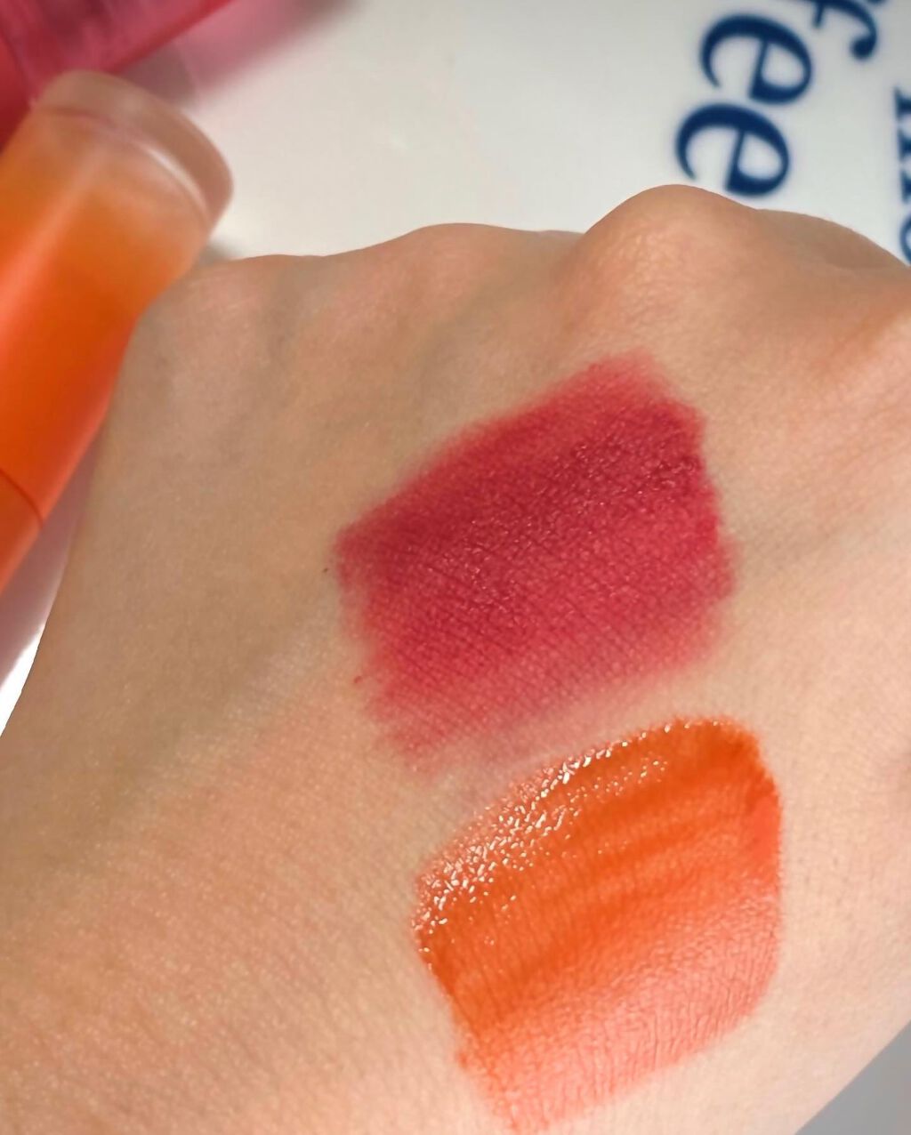 インク ムード ドロップ ティント 07 コーラルレベル/PERIPERA/リップグロスを使ったクチコミ（2枚目）