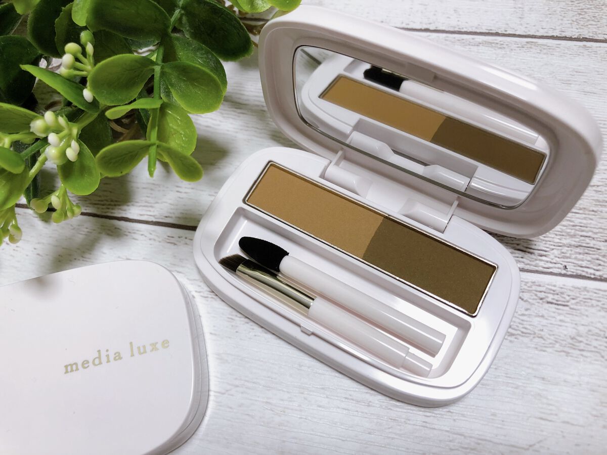 パウダーアイブロウ PB ピンクブラウン/media luxe/パウダーアイブロウを使ったクチコミ（2枚目）