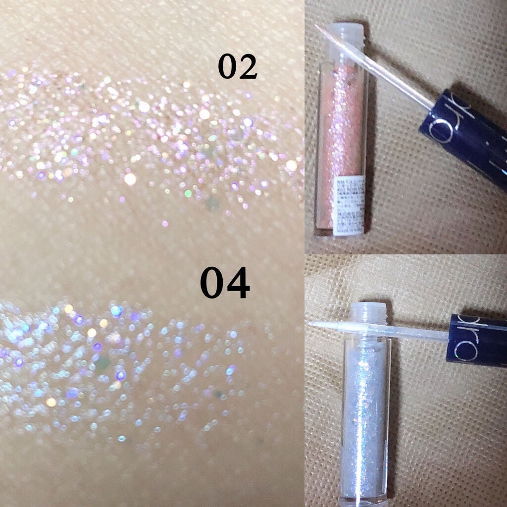 リキッド グリッター シャドウ/rom&nd/グリッターを使ったクチコミ(3枚目)