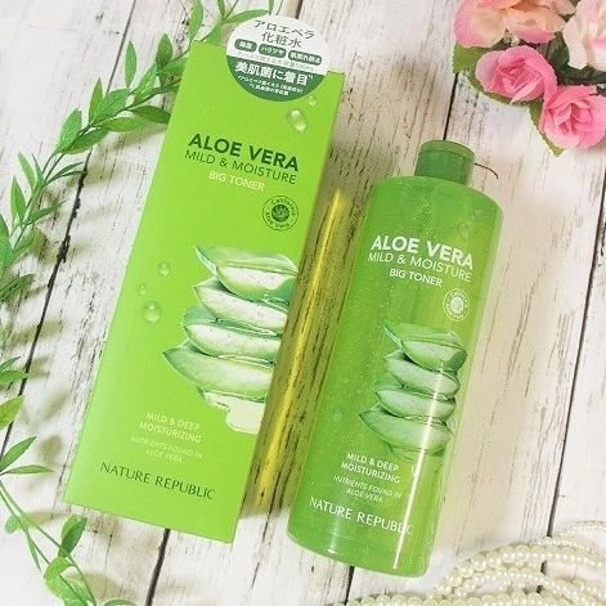 マイルド&モイスチャー アロエビッグトナー/ネイチャーリパブリック/化粧水を使ったクチコミ(2枚目)