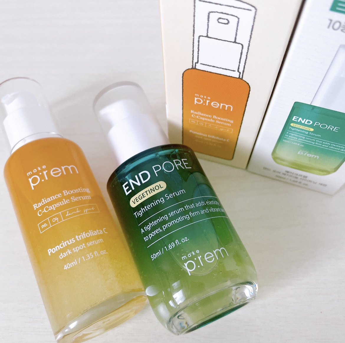 テンジャC ジャプティセラム/make prem/美容液を使ったクチコミ（3枚目）