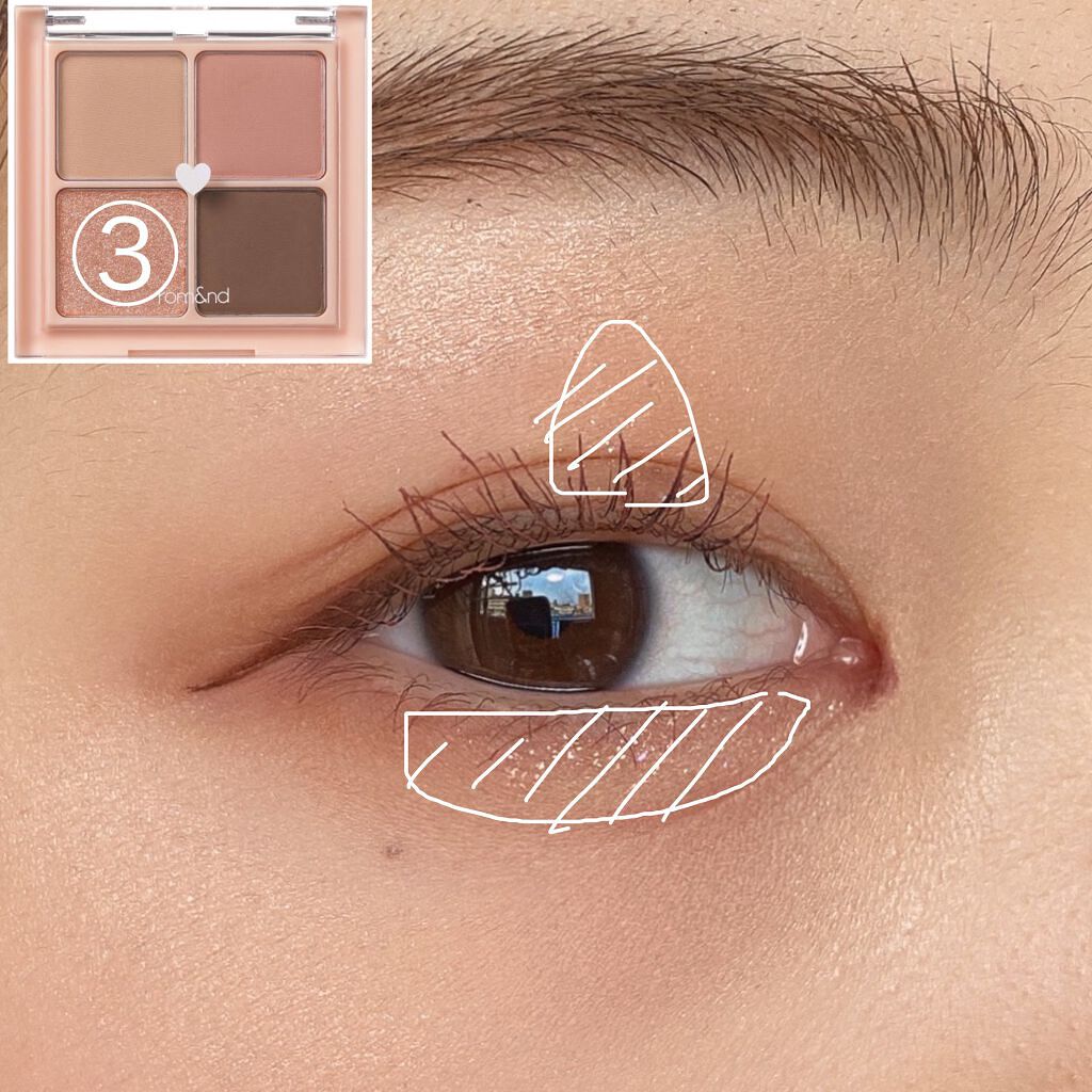 ベターザンアイズ/rom&nd/アイシャドウパレットを使ったクチコミ(4枚目)