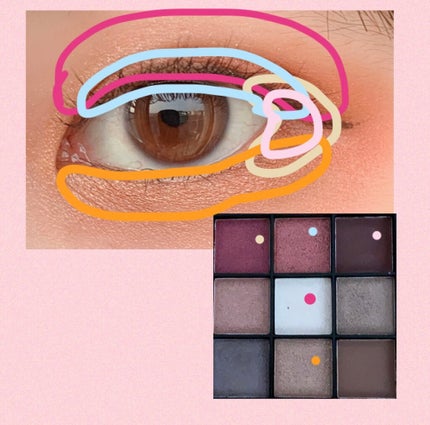 UR GLAM BLOOMING EYE COLOR PALETTE/U R GLAM/アイシャドウパレットを使ったクチコミ(2枚目)