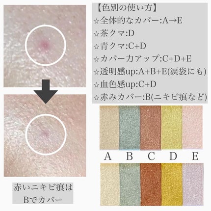 パステルヴェールコンシーラー/キャンメイク/パレットコンシーラーを使ったクチコミ(5枚目)