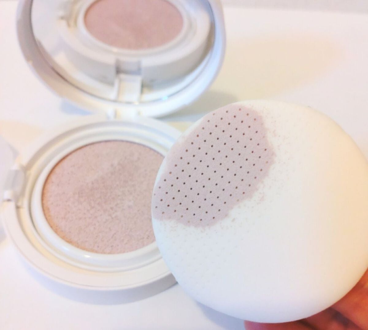 コンプリメントシリーズクッション 紫色(ボラ)/Ameli/クッションファンデーションを使ったクチコミ(1枚目)