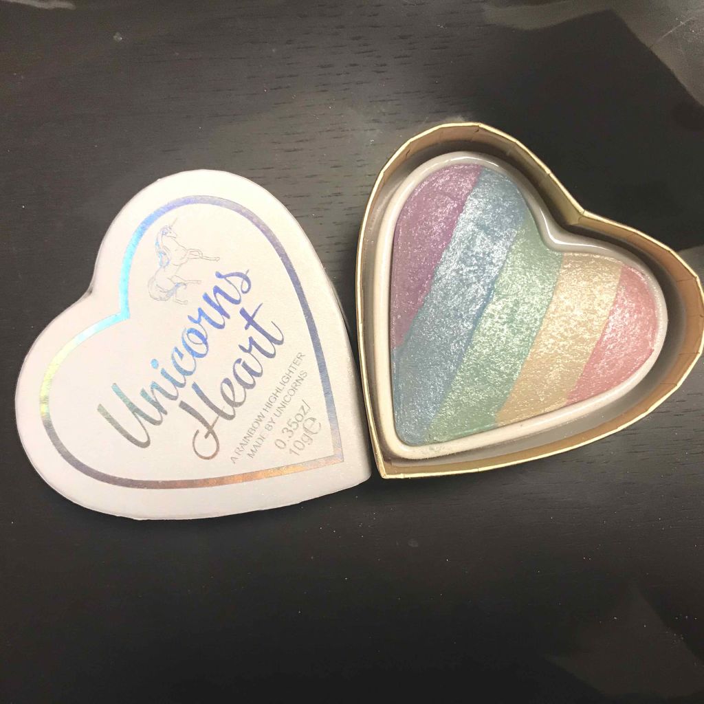 ハートハイライター ユニコーンハート/MAKEUP REVOLUTION/パウダーハイライトを使ったクチコミ（1枚目）